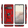 Бронированный Чехол до Google Pixel 6 Pro, Nox Case Ring, красный