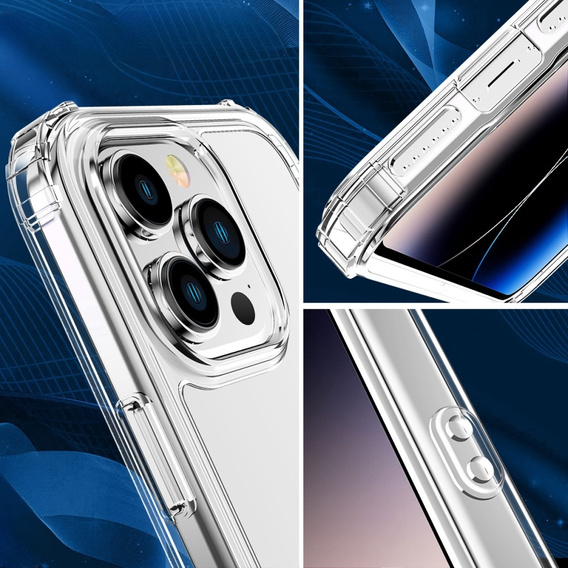 Чехол для iPhone 14 Pro, Shockproof, с пленкой, прозрачный