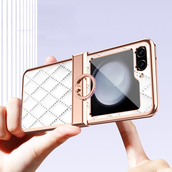 Чохол для Samsung Galaxy Z Flip5 5G, Electro Stitching, білий