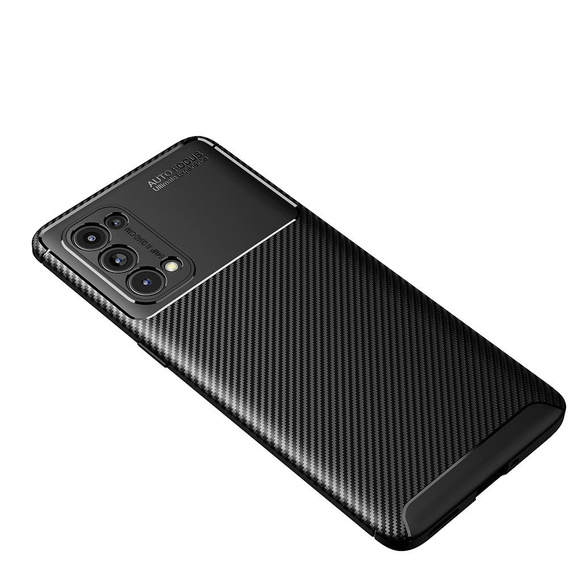 Чoхол до Oppo Reno 5 Pro 5G, Carbon Gel, чорний