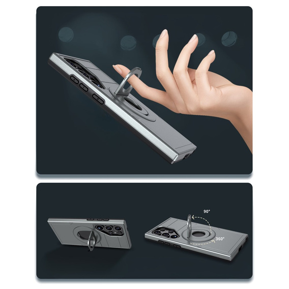 Чехол MagSafe для Samsung Galaxy S24 Ultra, Military Magnet, зелёный