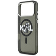 Чехол Karl Lagerfeld IML Glitter Karl & Choupette Sketch Logo MagSafe для iPhone 17 Pro Max