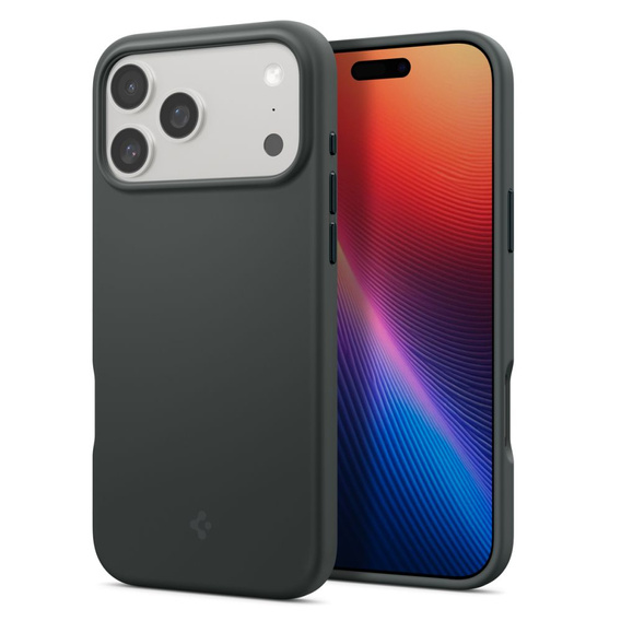 Чехол Spigen для iPhone 17 Pro, Silicone Fit MagSafe, Abyss Green