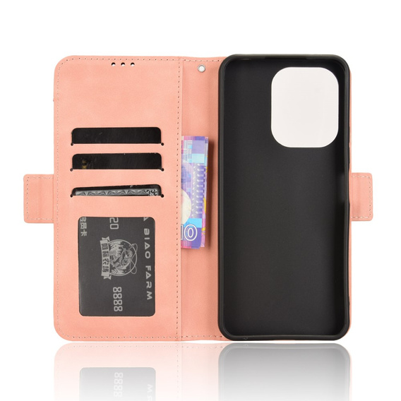 Футляр з клапаном для Xiaomi Redmi 13, Card Slot, рожевий