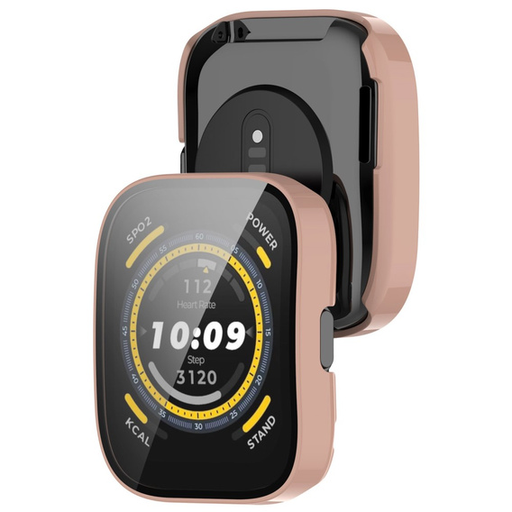 Чехол 2 в 1 + закаленное стекло для Amazfit Bip 5, розовый