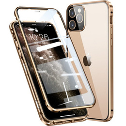 Чехол для iPhone 12 Pro, Magnetic Dual Glass, золотой