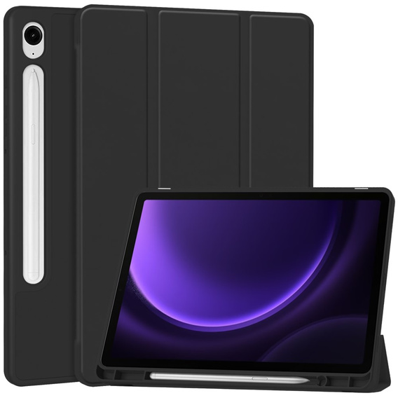 Чохол для Samsung Galaxy Tab S10 Lite / S10 FE / S9 FE, Smartcase з місцем для стилуса, чорний