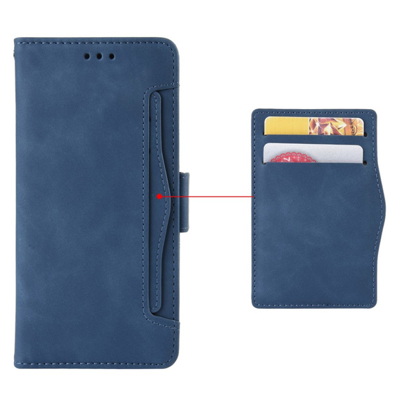 Футляр з клапаном для Xiaomi Poco F7 Pro, Card Slot, темно-синій