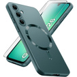 Чехол для Samsung Galaxy A26, ColorMag, для MagSafe, зелёный + закаленное стекло 9H