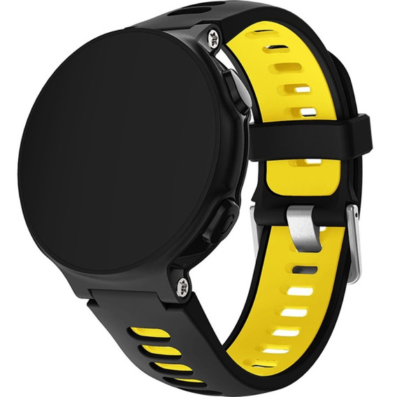 Силиконовый ремешок для Garmin Forerunner 22mm, Black/Yellow