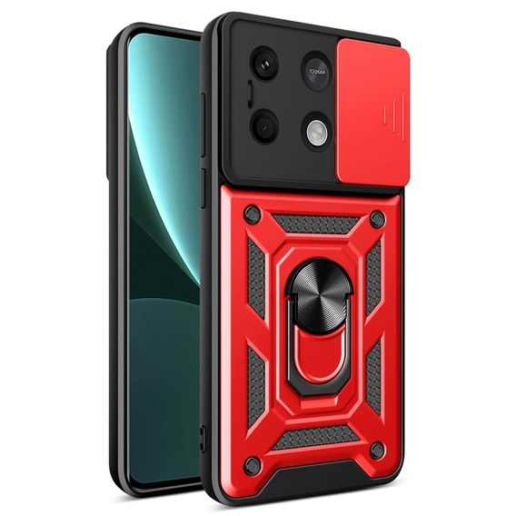 Чехол NOX Camera Slide Xiaomi Redmi Note 13 5G, CamShield Slide, красный