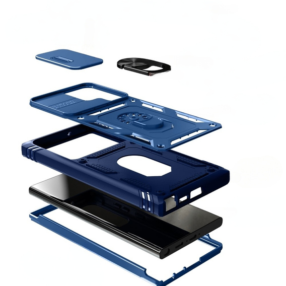 Чохол NOX Camera Slide Samsung Galaxy S24 Ultra, CamShield Slide, синій