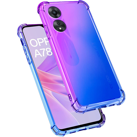 Чохол для Oppo A78 5G, Gradient Dropproof, Фіолетовий / синій