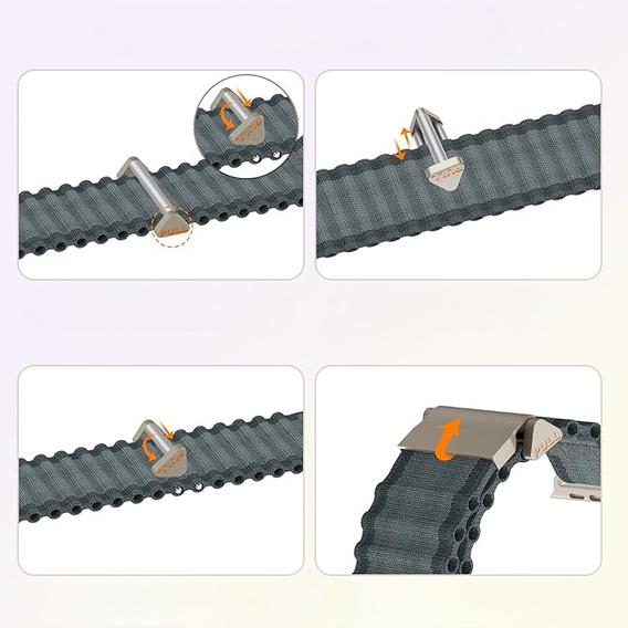 Нейлоновый ремешок для Apple Watch 1/2/3/4/5/6/7/8/9/SE/Ultra/Ultra 2 42/44/45/49 мм
