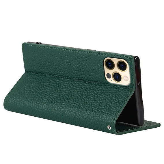 Кожаный чехол для iPhone 12 Pro Max, ERBORD Grain Leather, зелёный