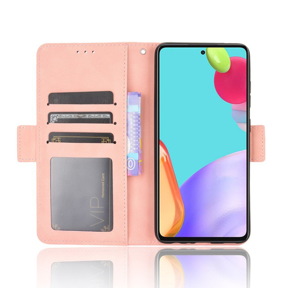 Откидной чехол для Samsung Galaxy A72 5G, Card Slot, розовый