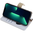 Чохол-книжка для iPhone 15, Wallet Zipper Pocket, з дзеркалом, м'яти
