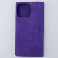 Чехол для iPhone 15 Pro, ERBORD Vintage, бумажник с клапаном, фиолетовый