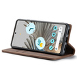 Чехол CASEME для Google Pixel 7 Pro, Leather Wallet Case, коричневый