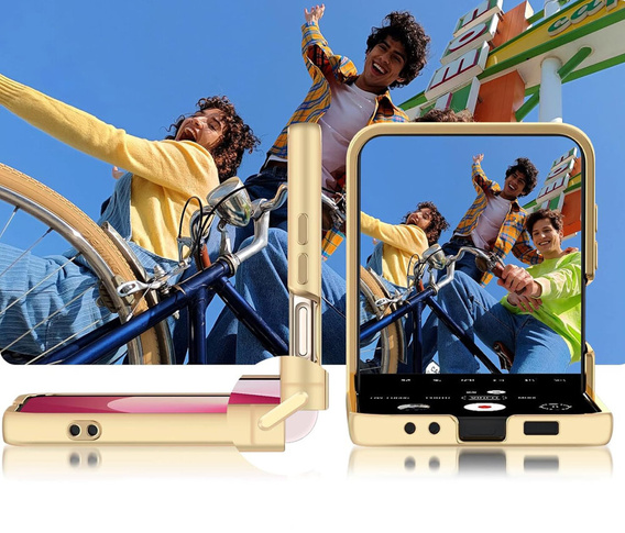 Чoхол до Samsung Galaxy Z Flip7 FE / Z Flip6, Electro Ring, рожевий