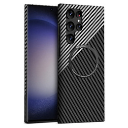 Чoхол до Samsung Galaxy S23 Ultra, Magsafe Slim Carbon, чорний / сірий