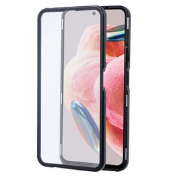 Чехол для Xiaomi Redmi Note 12, ERBORD Glass Armor Leather, чёрный