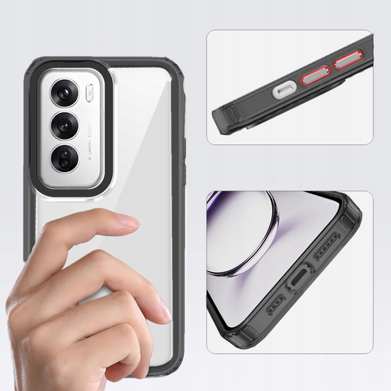 Чoхол до Oppo A80, Fusion Hybrid, прозорий / чорний