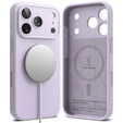 Чехол Ringke для iPhone 17 Pro Max, силиконовый магнитный MagSafe, светло-фиолетовый