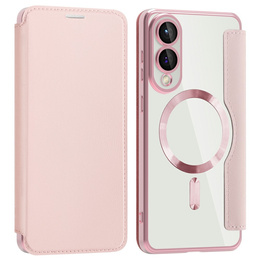 Откидной чехол для Samsung Galaxy S25 Edge, RFID Wallet MagSafe CamShield, розовый