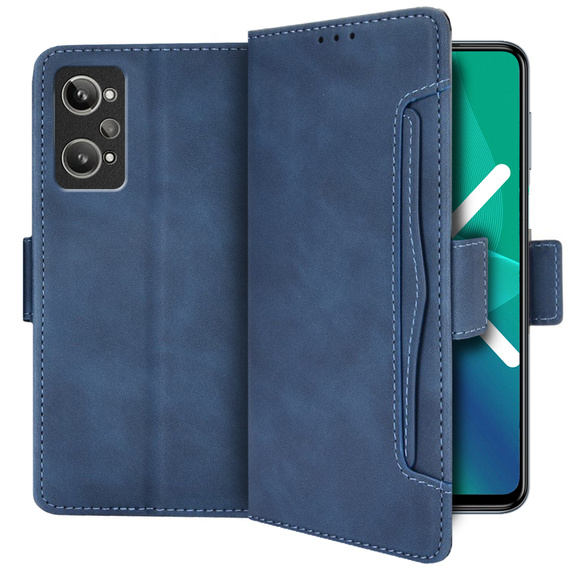 Откидной чехол для Realme GT 2 / Realme GT Neo 2, Card Slot, синий