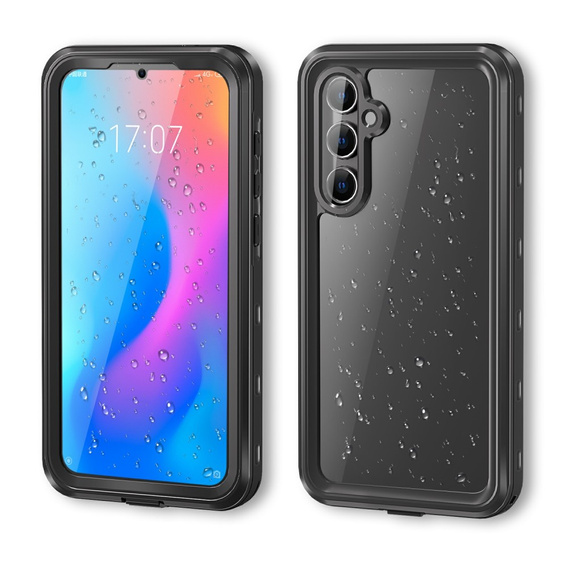 IP68 водонепроникний чохол для Samsung Galaxy A55 5G, Redpepper, чорний