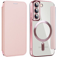 Откидной чехол для Samsung Galaxy S22 5G, RFID Wallet MagSafe CamShield, розовый