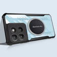 Чохол для Motorola Moto G15 / Motorola Moto G15 Power, з магнітною пластиною, прозорий / чорний
