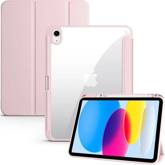 Чехол для iPad 10.9 2022 10 Gen, Smartcase Hybrid, с местом для стилуса, розовый