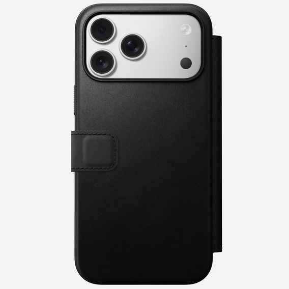 Чехол Nomad для iPhone 17 Pro Max, современный кожаный фолиант, черный