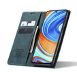 Чехол CASEME для Xiaomi do Redmi Note 9s / 9 Pro, Leather Wallet Case, синий