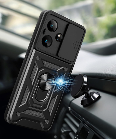 Чехол NOX Camera Slide Realme GT 7 / 7T, CamShield Slide, чёрный