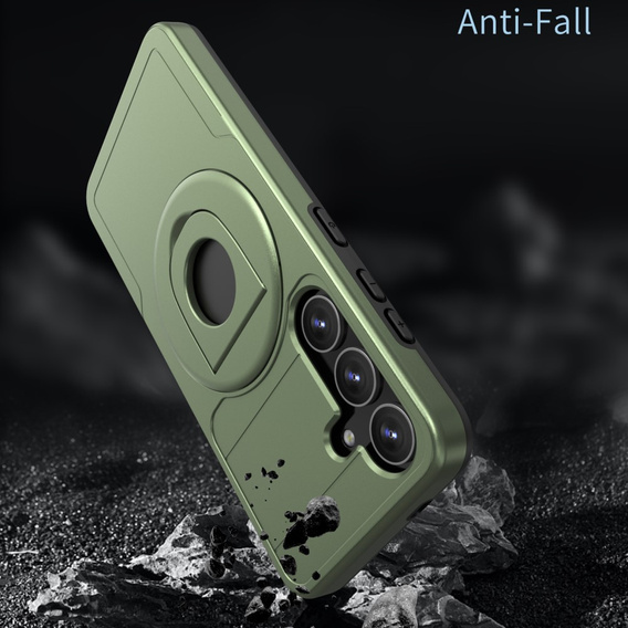 Чехол MagSafe для Samsung Galaxy S24, Military Magnet, зелёный