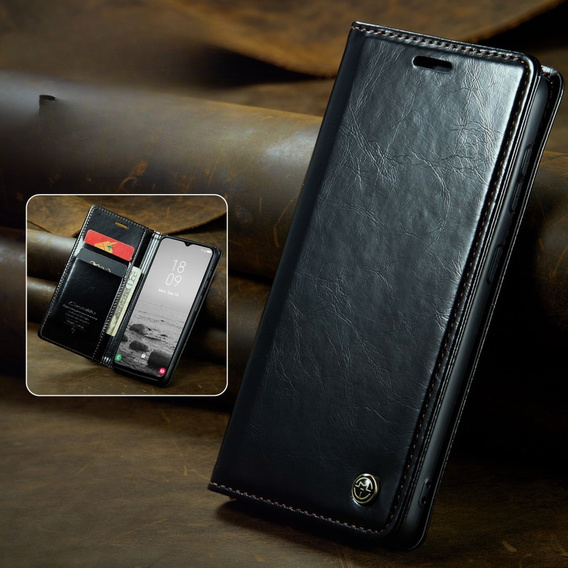Флип-кейс CASEME для Samsung Galaxy A34 5G, Waxy Textured, чёрный