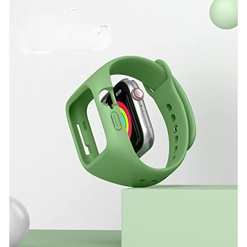 Ремінець + чохол Suritch для Apple Watch 4/5/6/7/8/SE 44/45mm, зелена