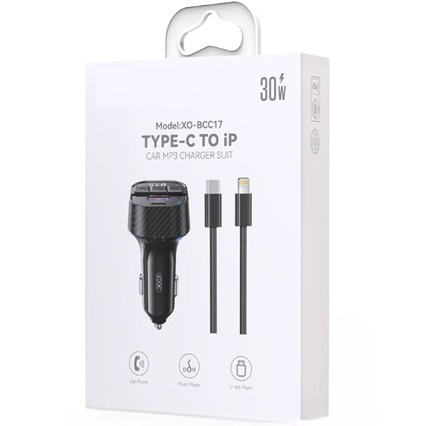 Baseus S13 Аітомобільний зарядний пристрій  2-Port USB + Transmiter FM - Black