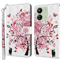 Откидной чехол для Xiaomi Redmi 13C / Poco C65, Wallet, Cat & Tree