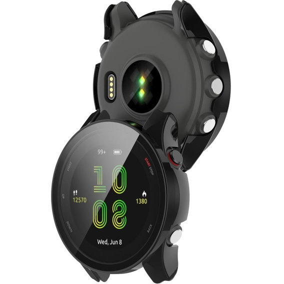 Силіконовий футляр із вбудованим захисним склом до Garmin Forerunner 255, Black