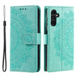 Чохол-книжка для Samsung Galaxy A25 5G, Mandala Flower, зелений + скло 9H