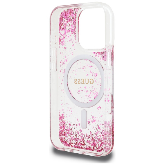 Чехол GUESS Resin Bottom Glitter MagSafe для iPhone 16 Pro Max
