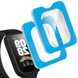 2x ERBORD загартованого скла для Xiaomi Smart Band 9 Active, з монтажною рамкою