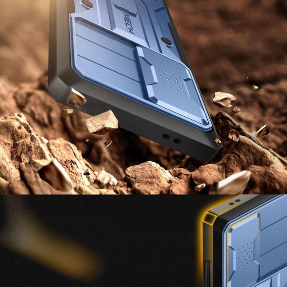 Чехол для Samsung Galaxy S24 Ultra, Tongate MECH Series Clip, синий