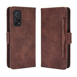 Футляр з клапаном для Xiaomi Mi 10T 5G/10T Pro 5G, Card Slot, коричневий