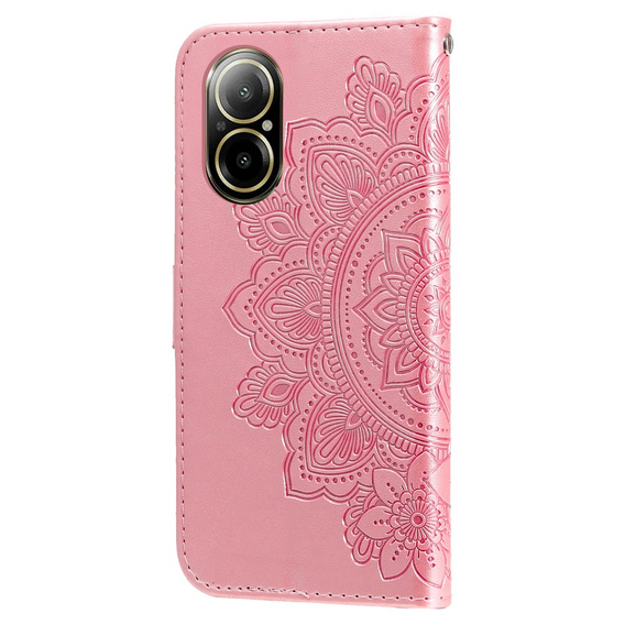 Чохол-книжка для Realme C67, Mandala, рожевий rose gold