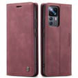 Чехол CASEME для Xiaomi 12T / 12T Pro, Leather Wallet Case, красный